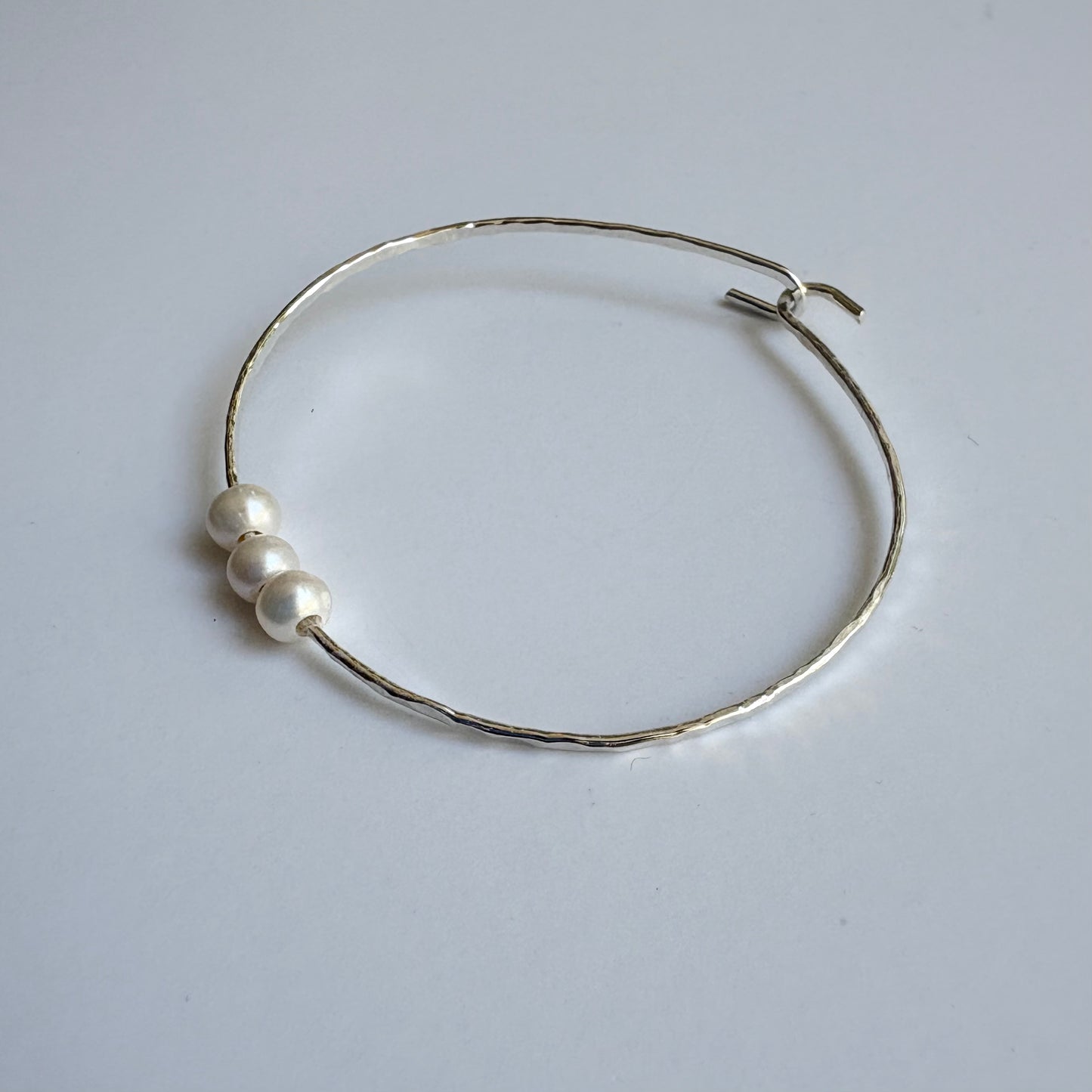 Sliding Pearl Cuff Bracelet • Sterling Silver