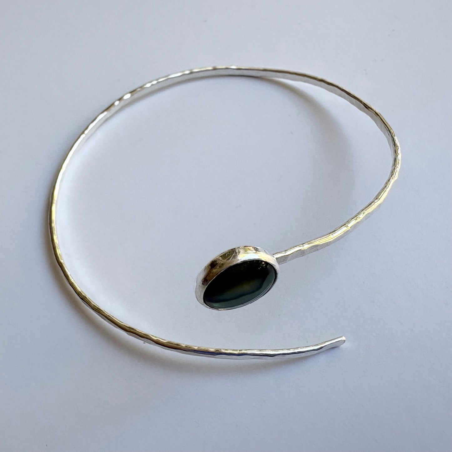Abalone Coil Wrap Cuff • Sterling Silver