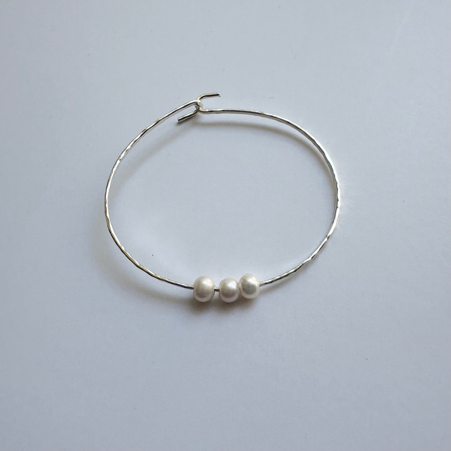 Sliding Pearl Cuff Bracelet • Sterling Silver