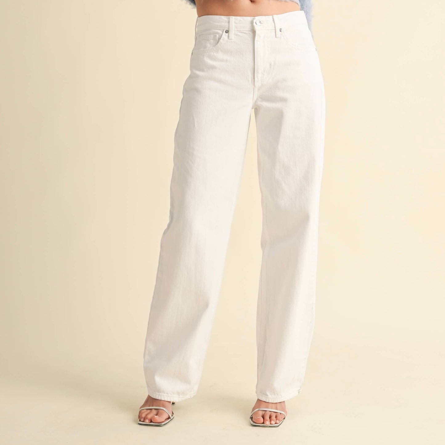 Just Black Denim • Relaxed Straight • White