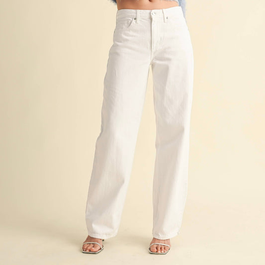 Just Black Denim • Relaxed Straight • White