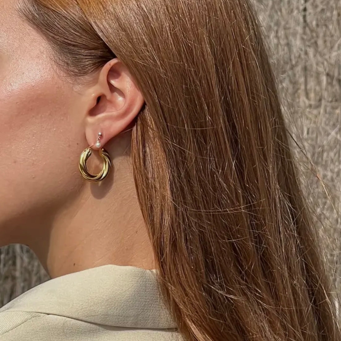 Chunky Kailee Hoop Earrings • Plated Gold