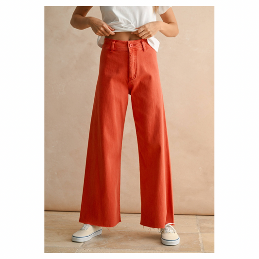 Wide Leg Colored Denim • Persimmon