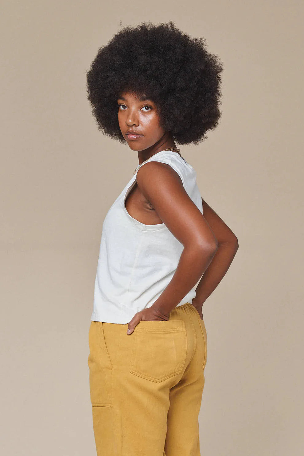 Jungmaven • Hemp & Organic Cotton Pheonix Muscle Tee •  Washed White