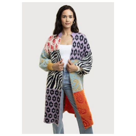 Saachi • Soft Multi Patterned Cardigan