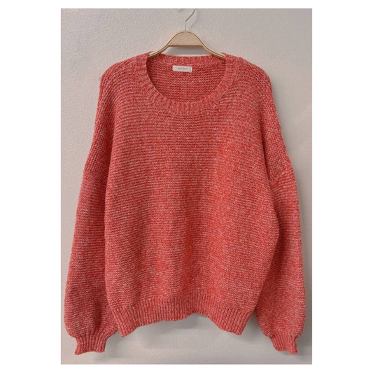 Oversized Crew Sweater • Candy Apple