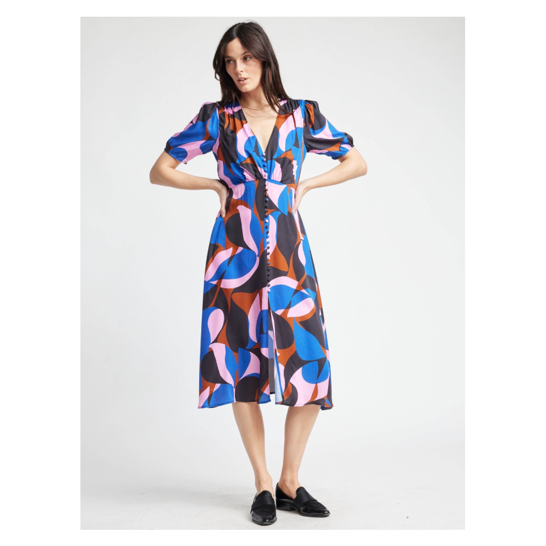 Self Contrast • Amiah Dress: Flamingo Print
