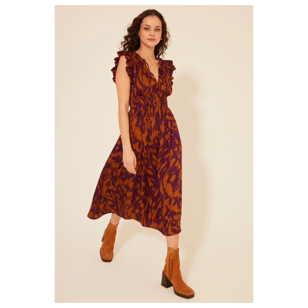 Paseo De Oro Dress • Flutter Print