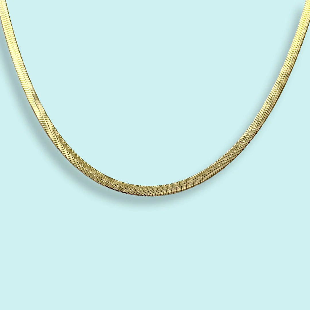 Ornamental Things • Herringbone Chain Necklace • Gold