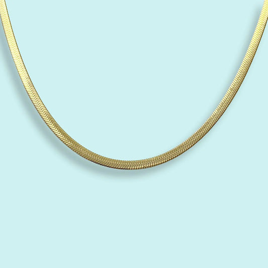 Ornamental Things • Herringbone Chain Necklace • Gold