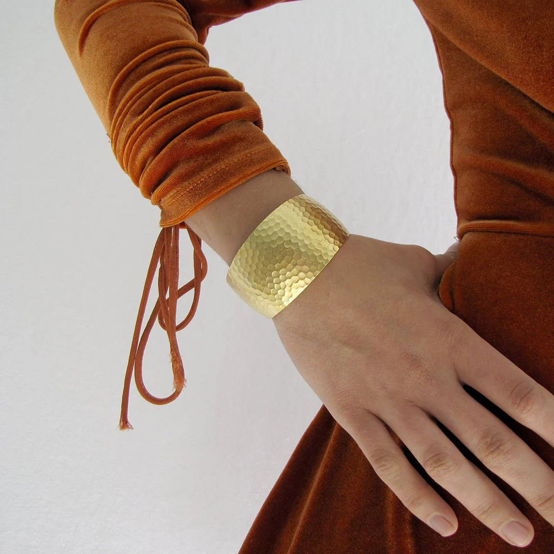 Ornamental Things • Hammered Cuff Bracelet • Gold