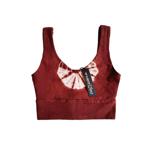 Of Earth & Salt • Hand Dyed Crop Tank  • Urchin Madrone Red
