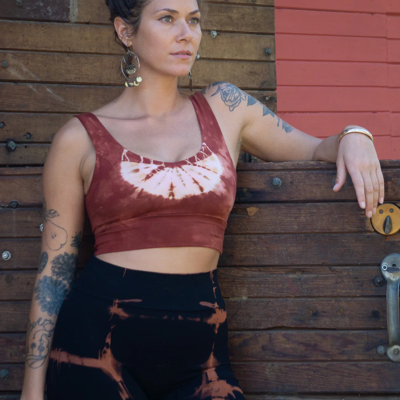 Of Earth & Salt • Hand Dyed Crop Tank  • Urchin Madrone Red