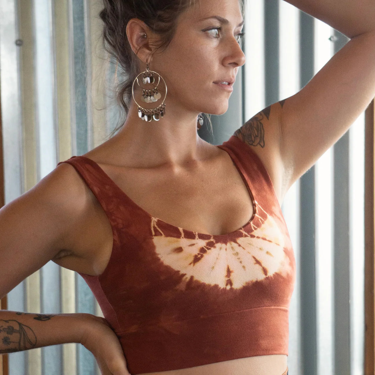 Of Earth & Salt • Hand Dyed Crop Tank  • Urchin Madrone Red