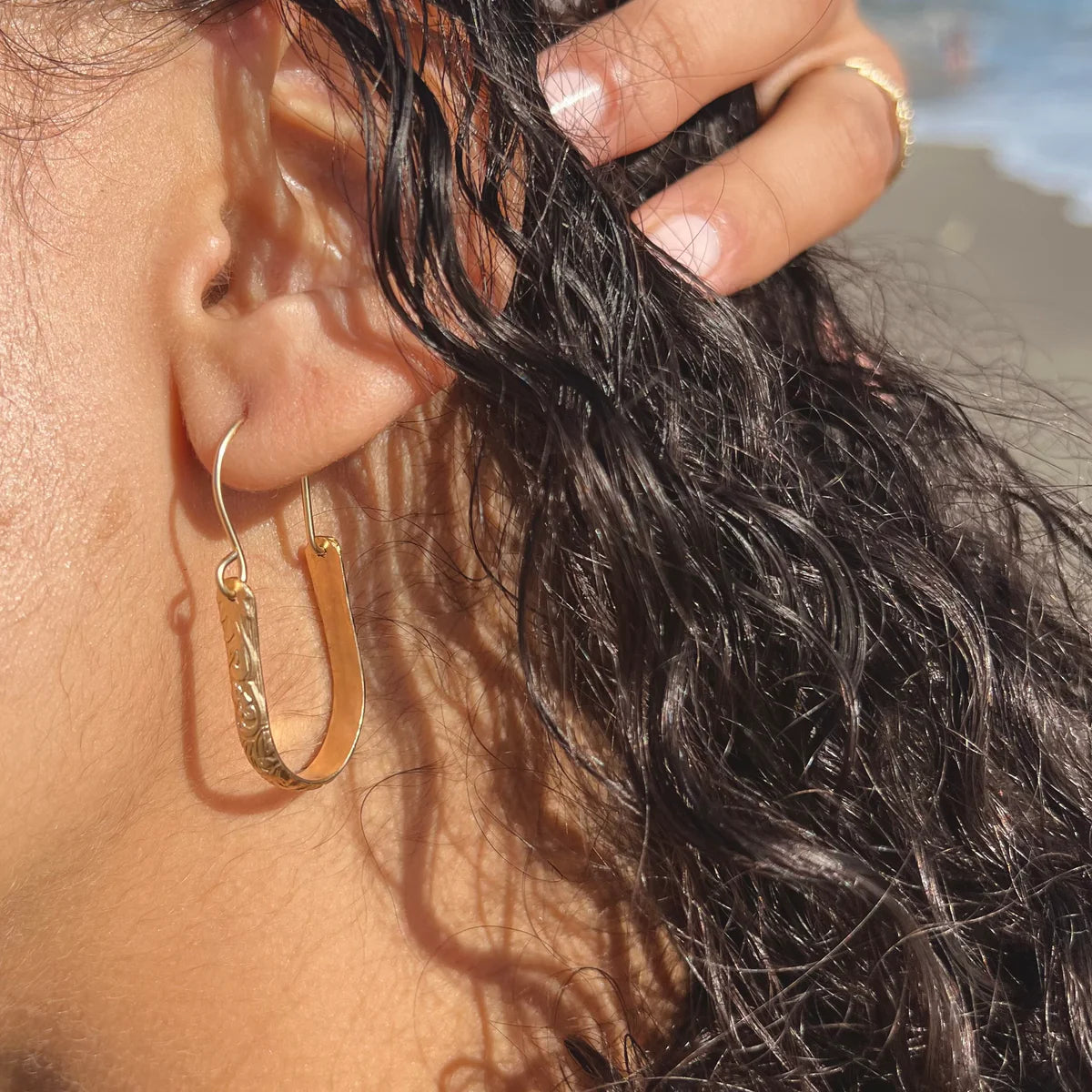 In Situ • Lehua Flora Hoop Earrings • 14K Gold Fill