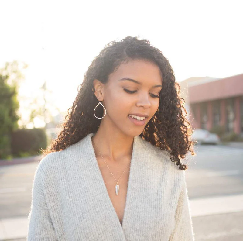 In Situ • Ochre Teardrop Hoop Earrings • 14K Gold Fill