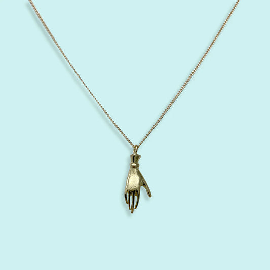 Ornamental Things • Delicate Touch Hand Necklace • Gold