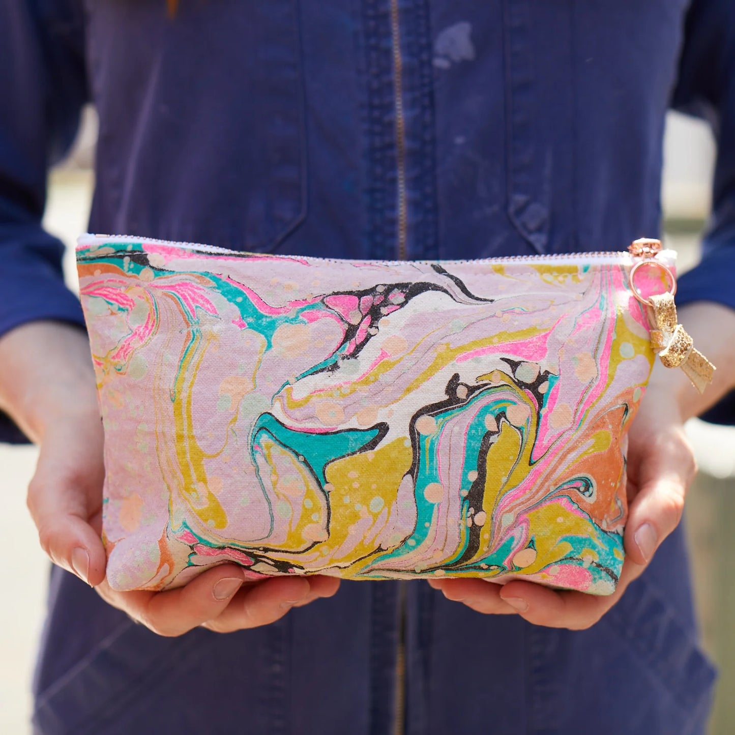 Love Mert • Hand Marbled Zip Pouch • Large • Viper