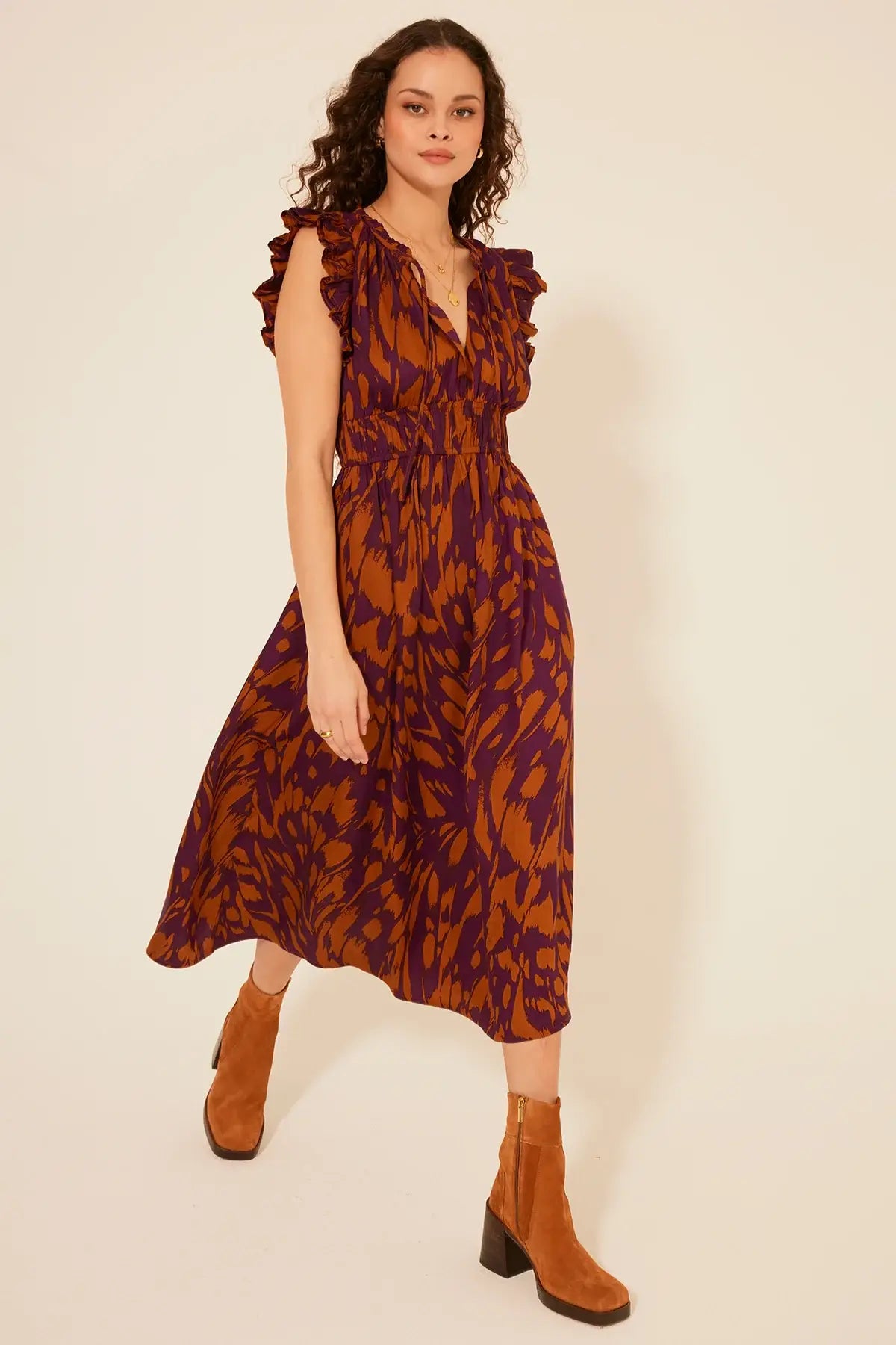 Paseo De Oro Dress • Flutter Print