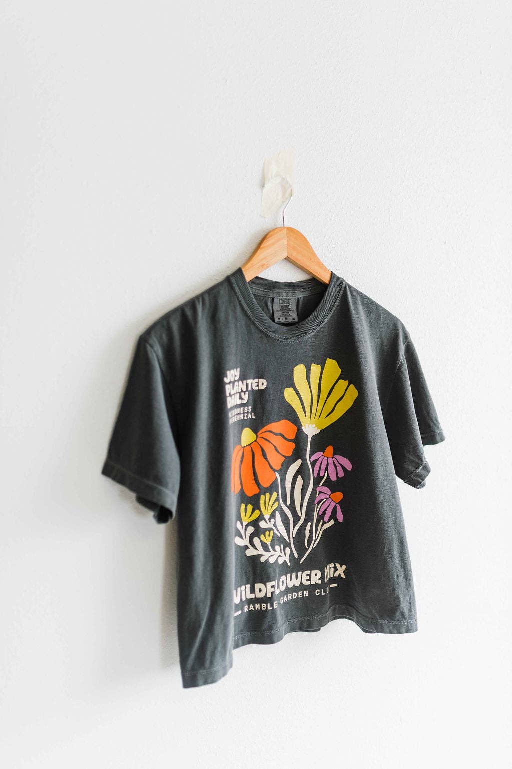 Cotton Tee • Joy Wildflower • Charcoal
