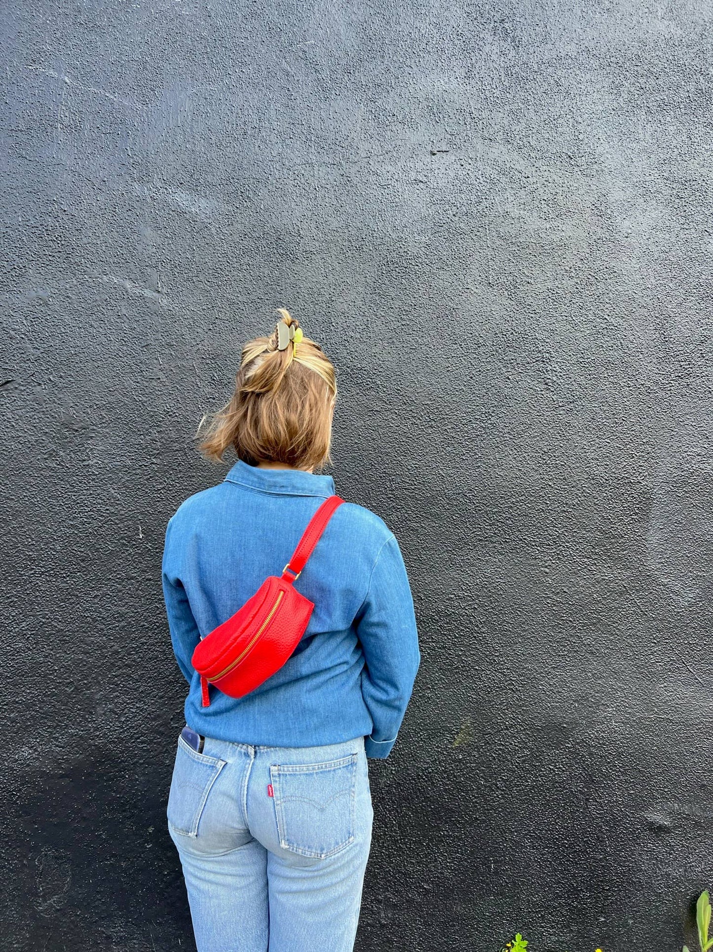 Primecut • Leather Bum Bag • Tomato Red