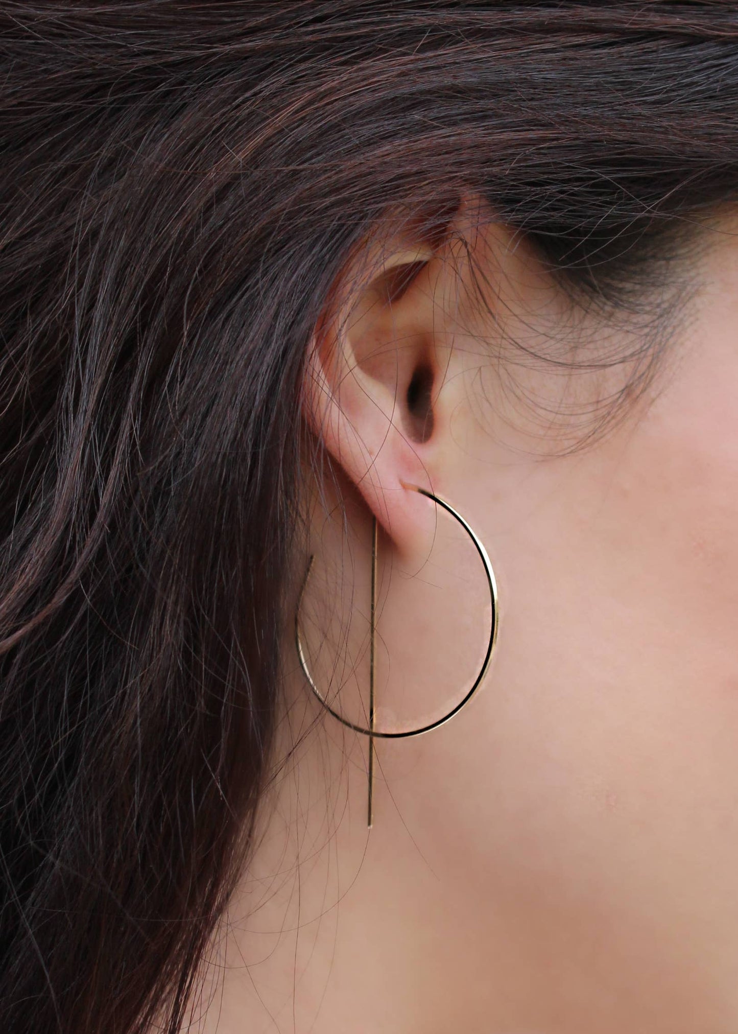 Raegan Hoop Threader Earrings 14K Gold Fill