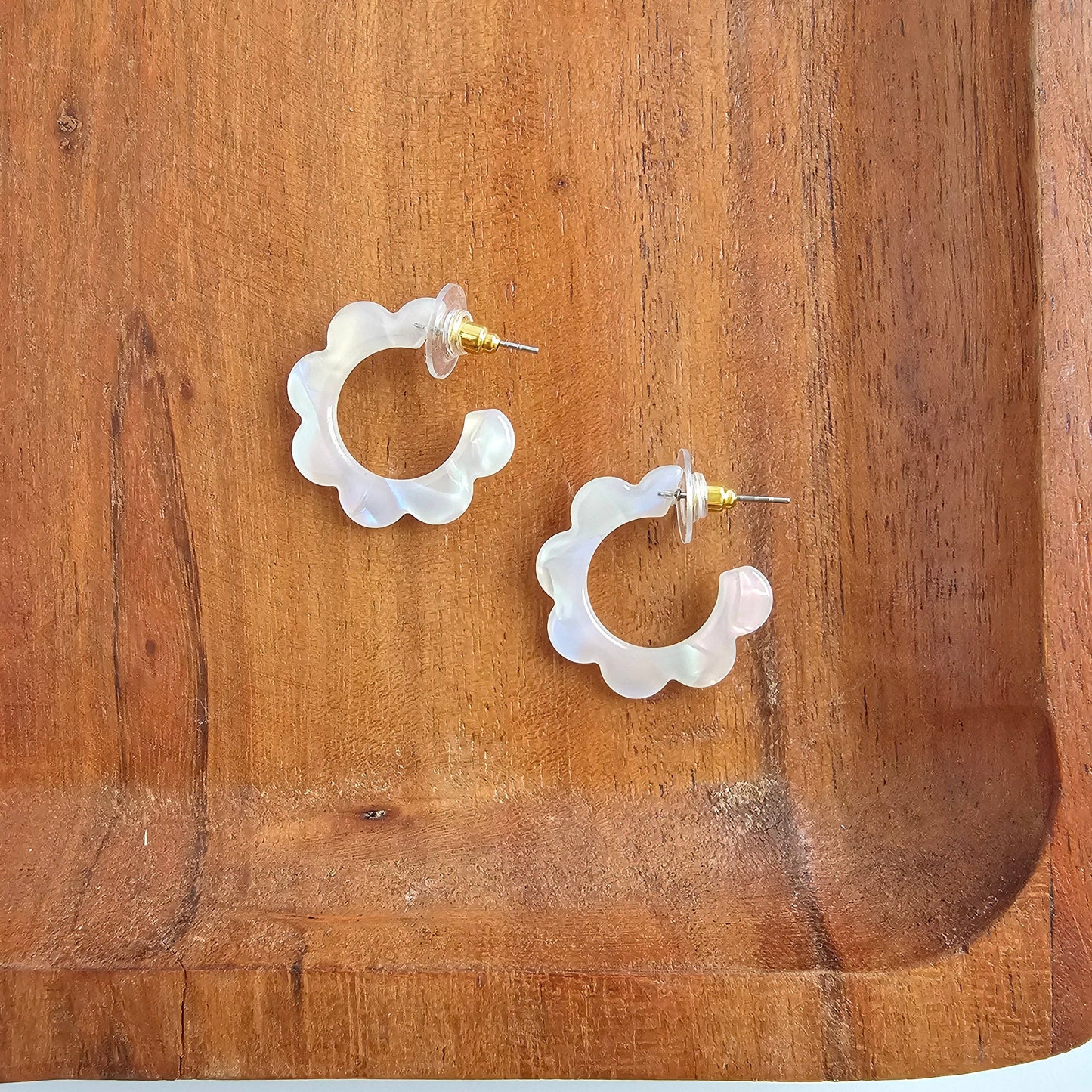 Flora Mini Hoops • Opalite
