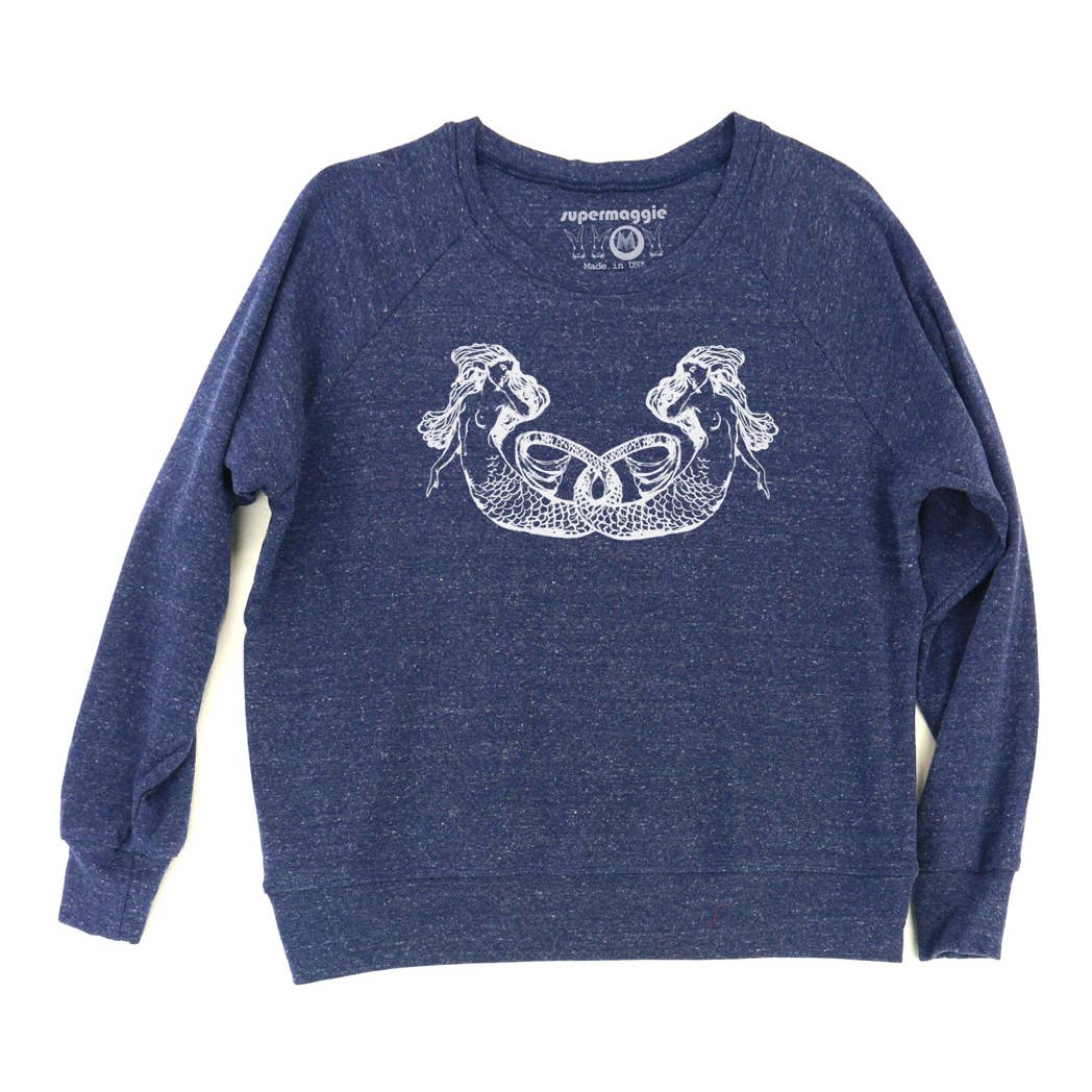 Super Maggie • Pia Tri Blend Pullover Mermaids • Blueberry