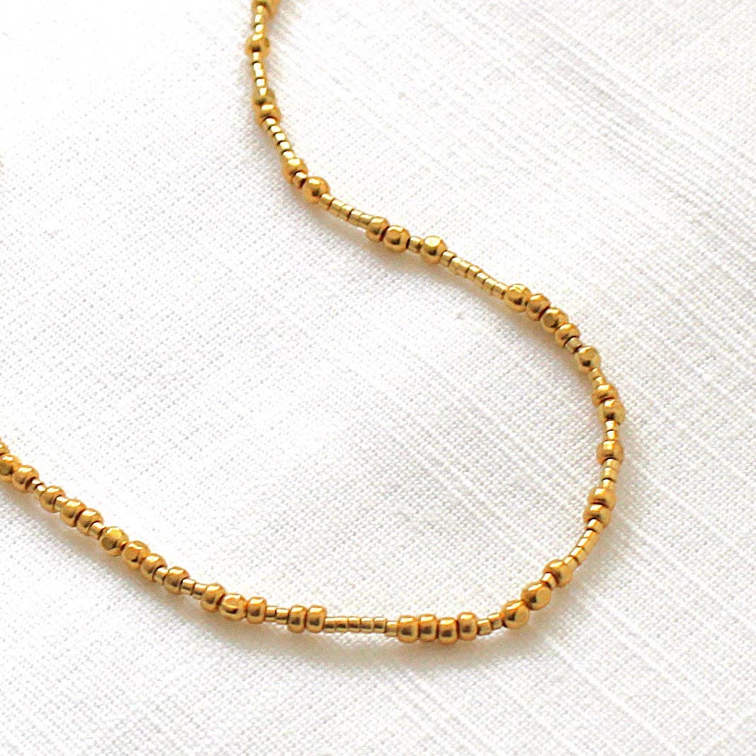 The Silver Wren • Golden Unity Seed Bead Necklace