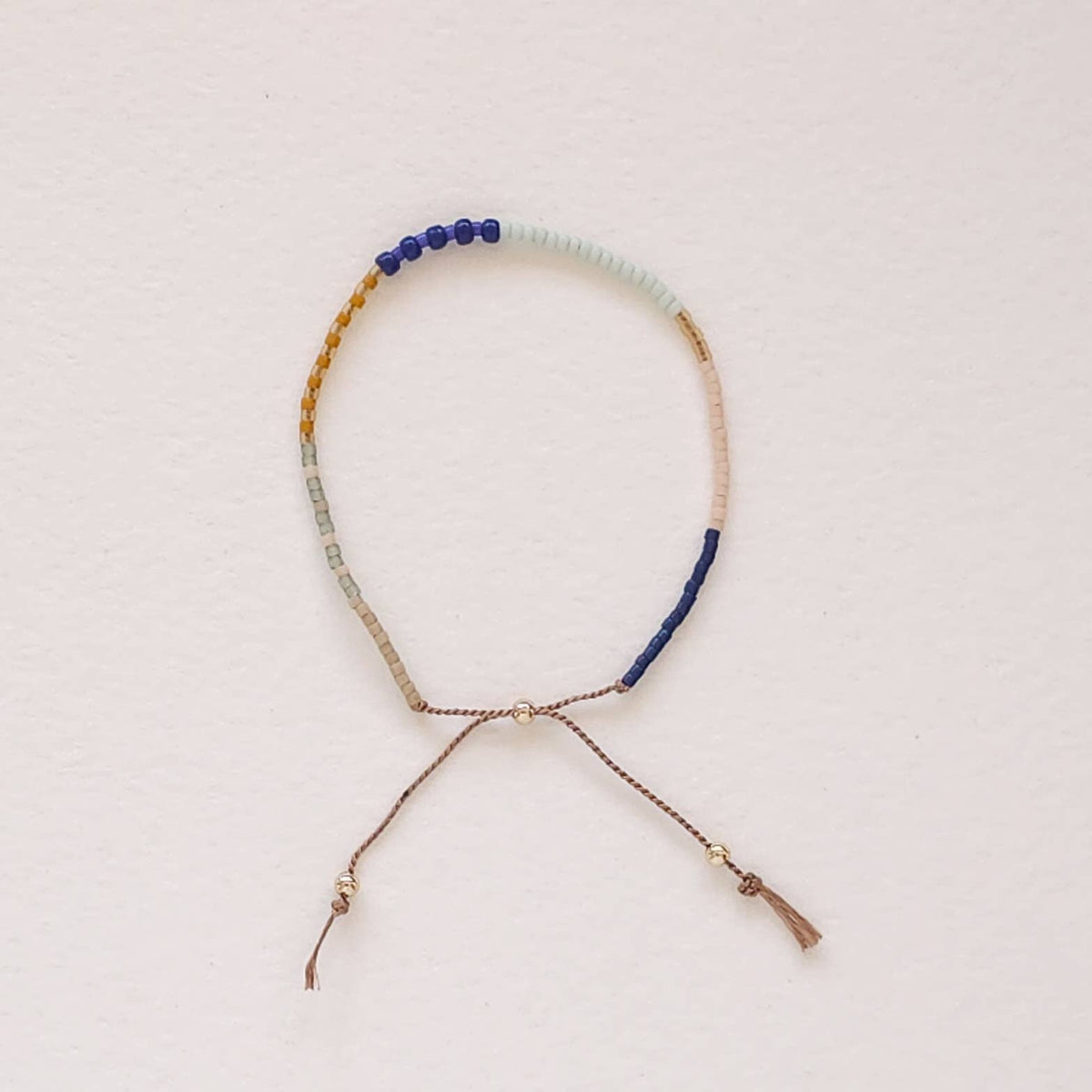 Adjustable Beaded Bracelet No. 162 • MultiColor