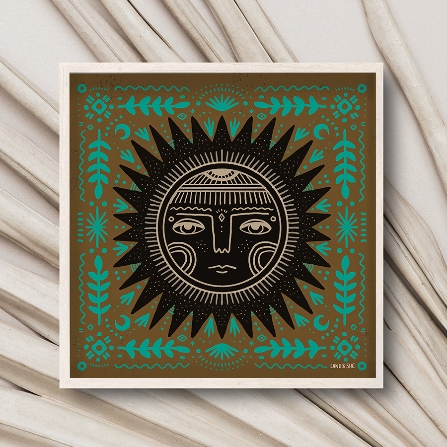Land & She Sun Seeker Art Print 8x8