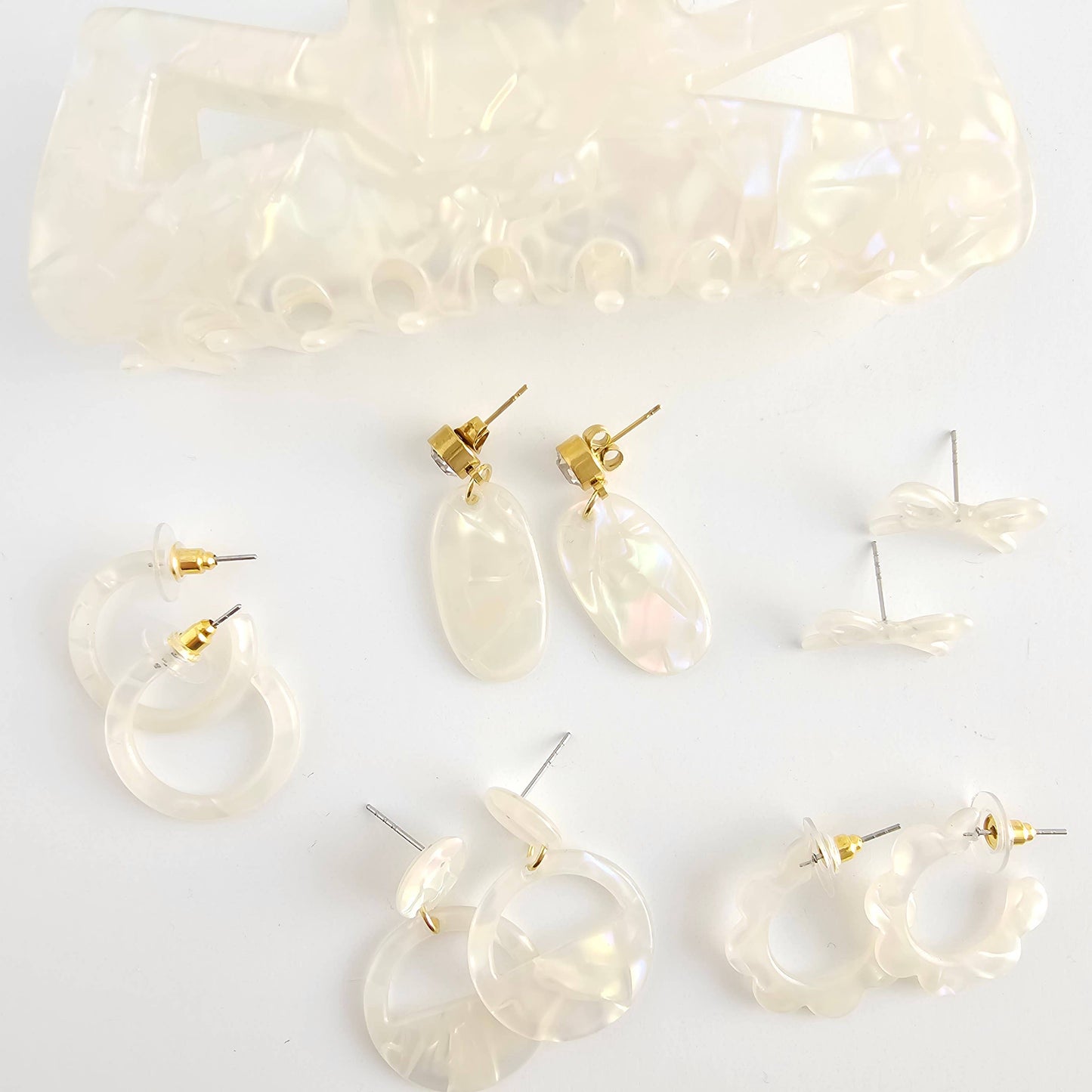 Flora Mini Hoops • Opalite