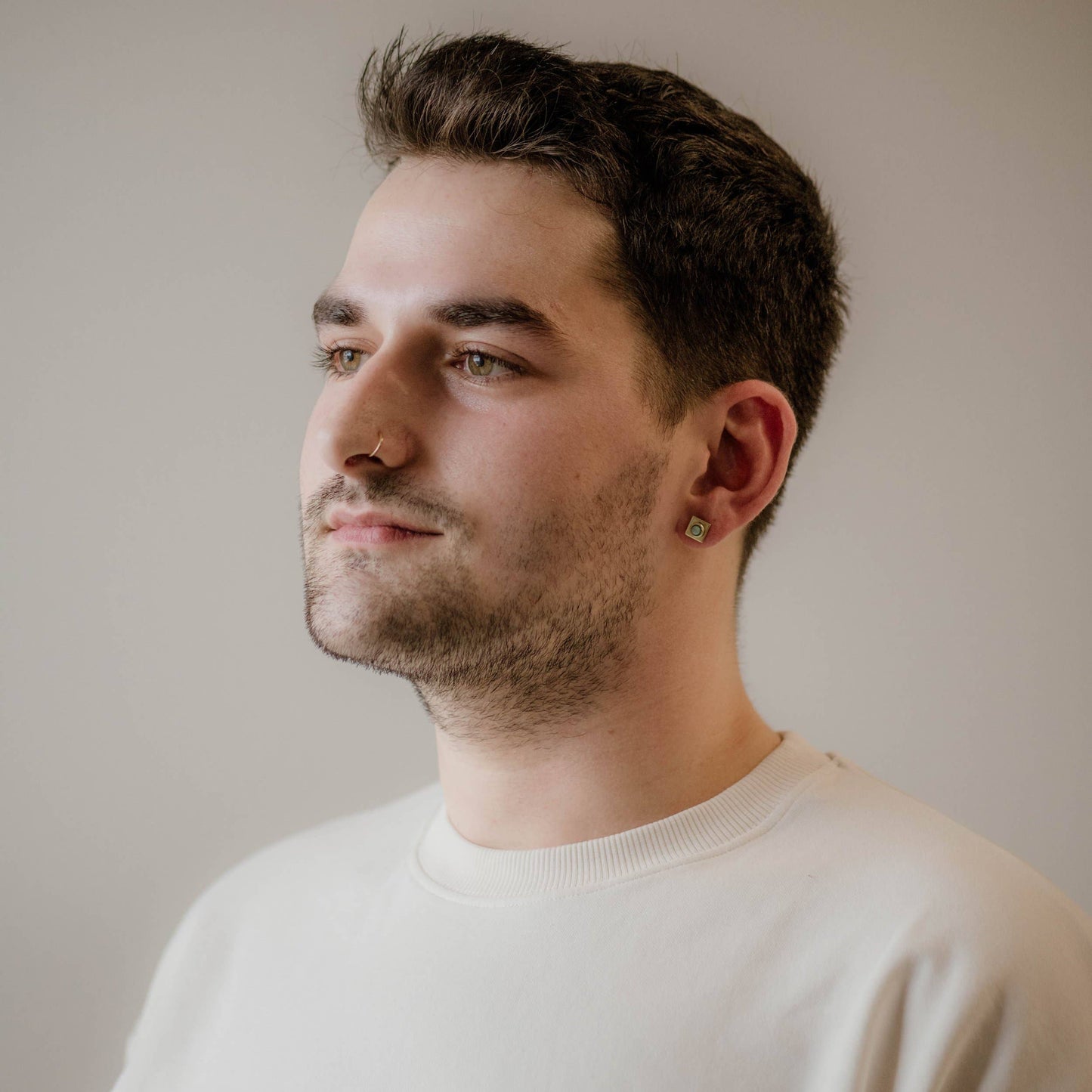 Finn Stud Earrings • Brass & Turquoise