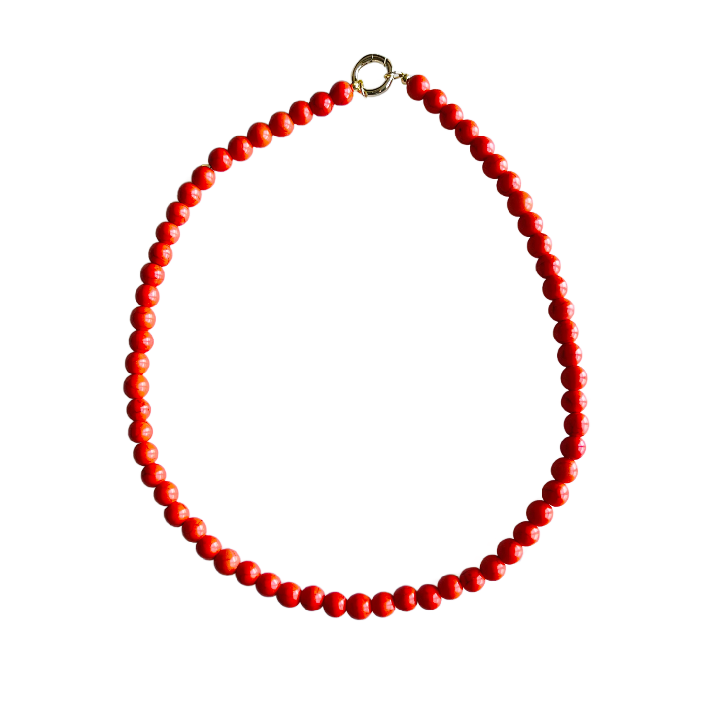 Mini Gumball Gemstone Necklace • Neon Orange