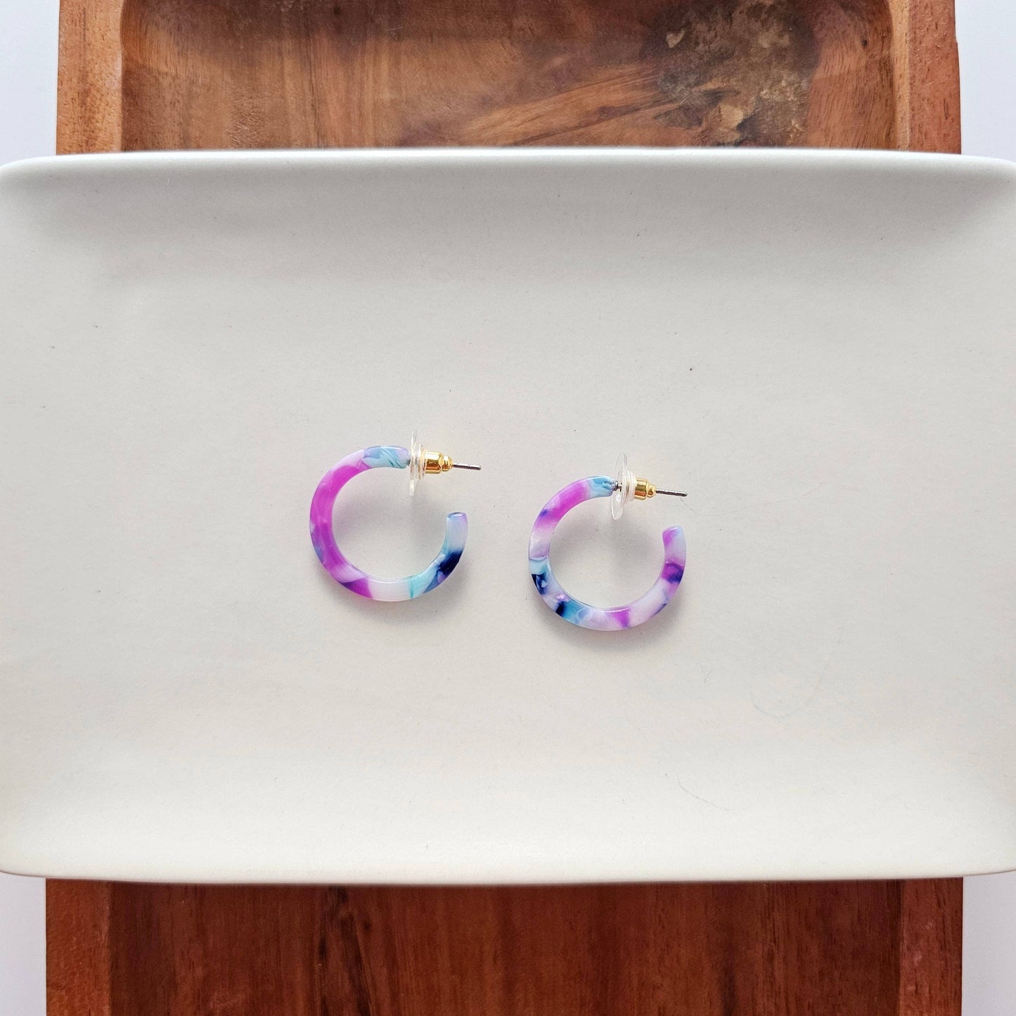 Cam Mini Hoops • Purple Party