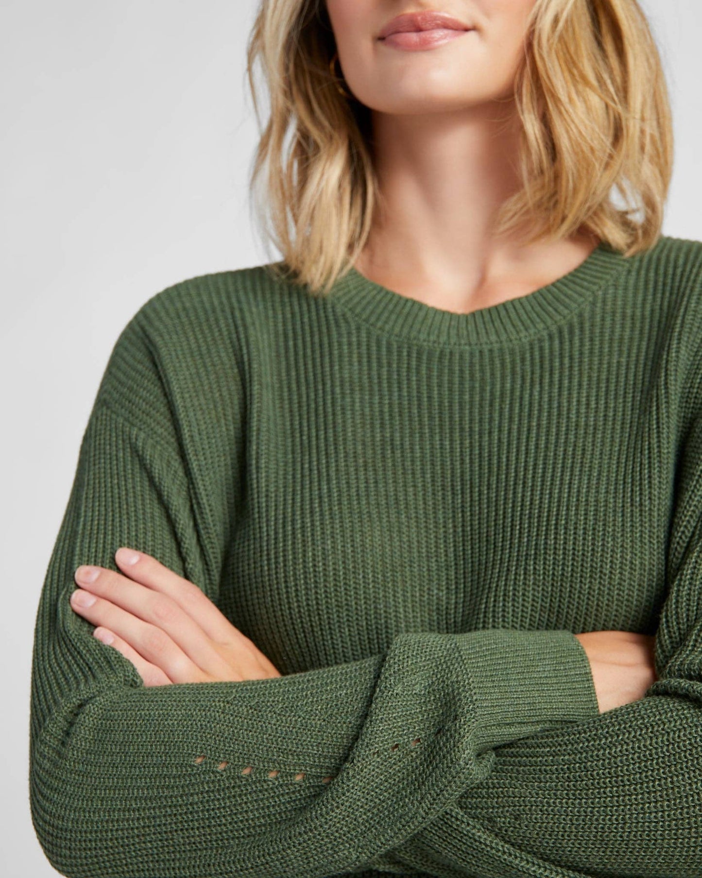 Coastal Crewneck Sweater • Olive Green