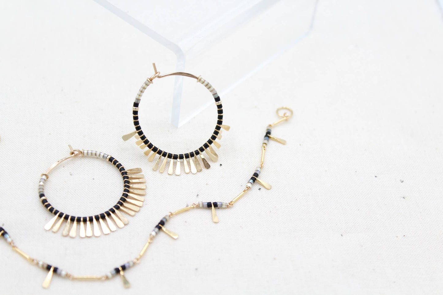 The Swell Life Radium Fringe Hoops 14K Gold Fill