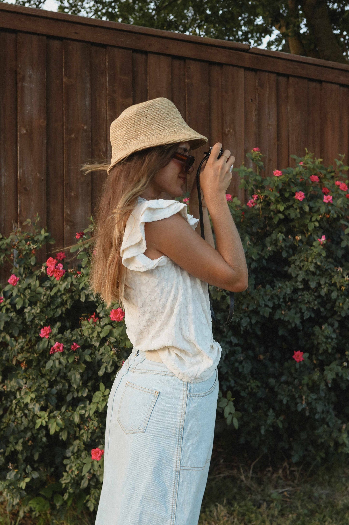 Louisiana Blouse • Off White Animal Texture