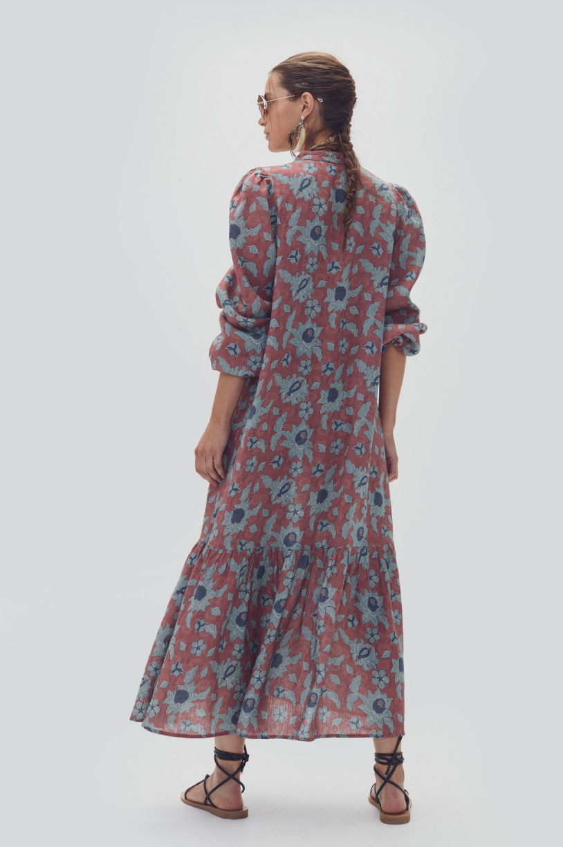 Lanhtropy • Meknes Linen Dress • Matilde Print