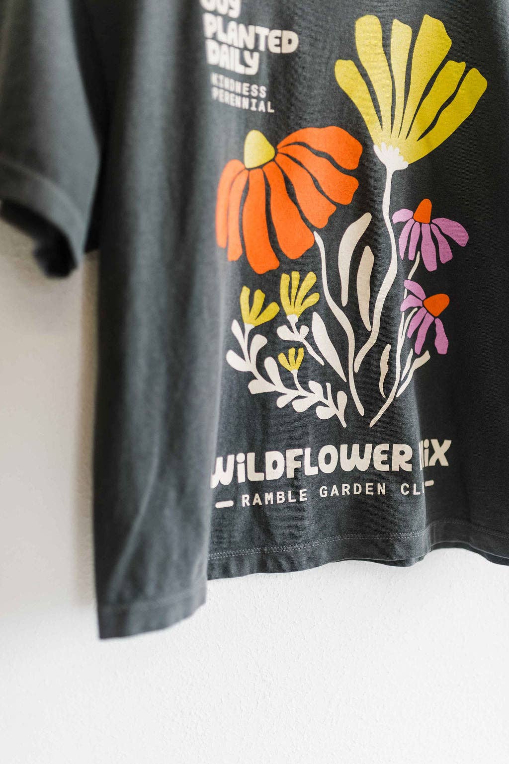 Cotton Tee • Joy Wildflower • Charcoal