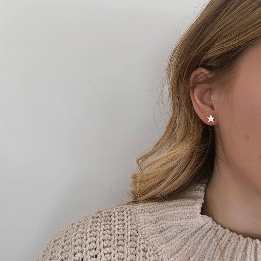Star Stud Earrings • Sterling Silver