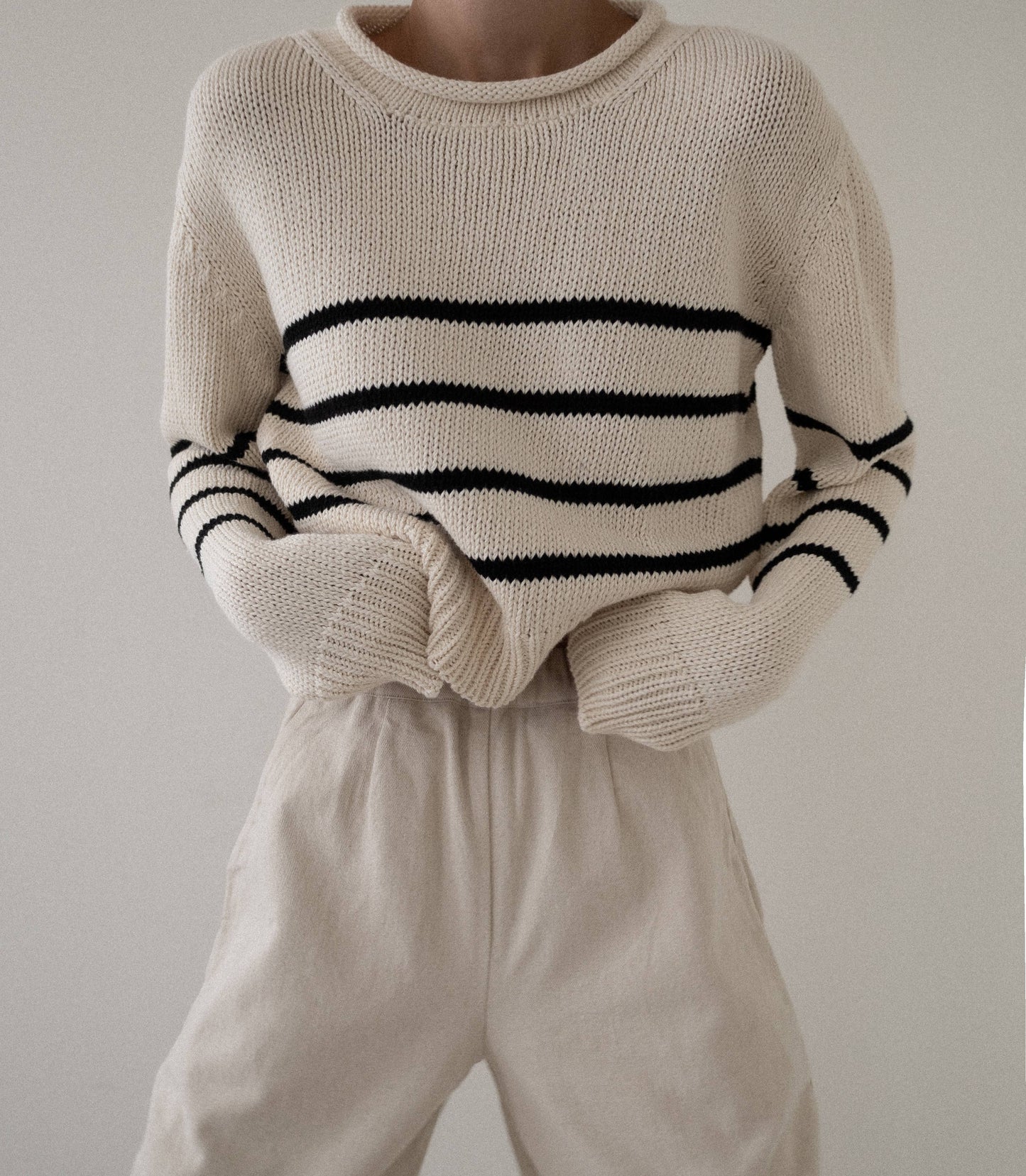 Laude the Label • Cropped Field Sweater• Stripe