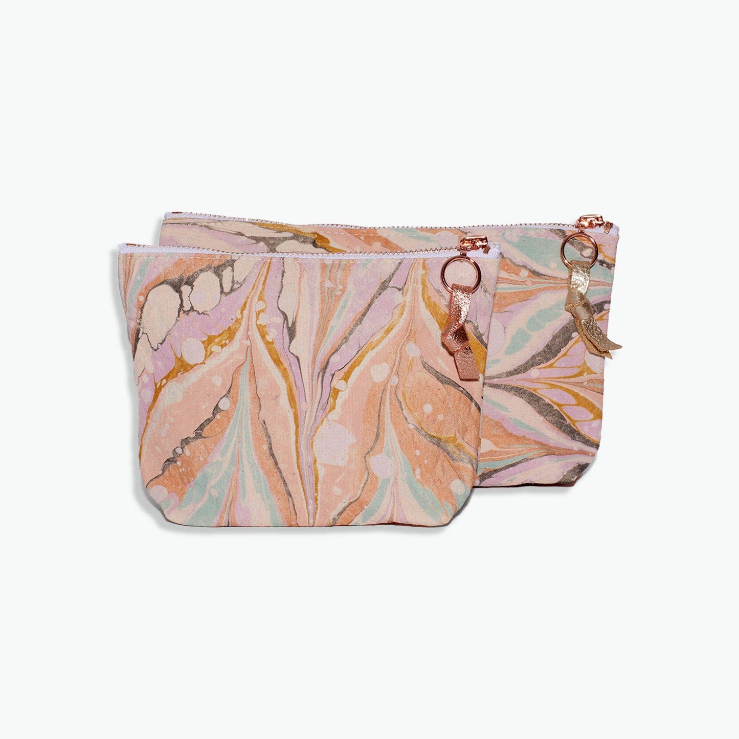 Love Mert • Hand Marbled Zip Pouch • Small • Tiger Lily