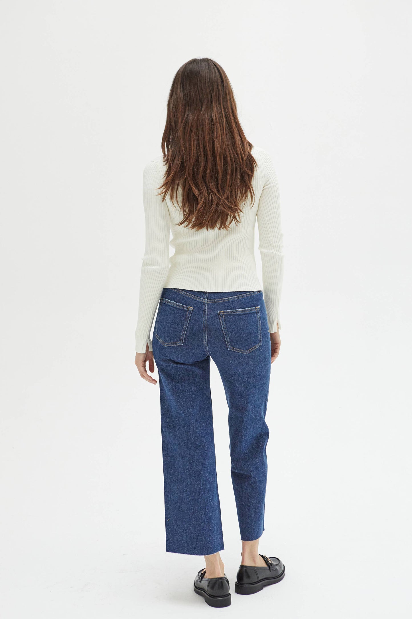 Oliver Logan • Aberdeen High Rise Wide Leg Crop Jean • Dark Western Wash