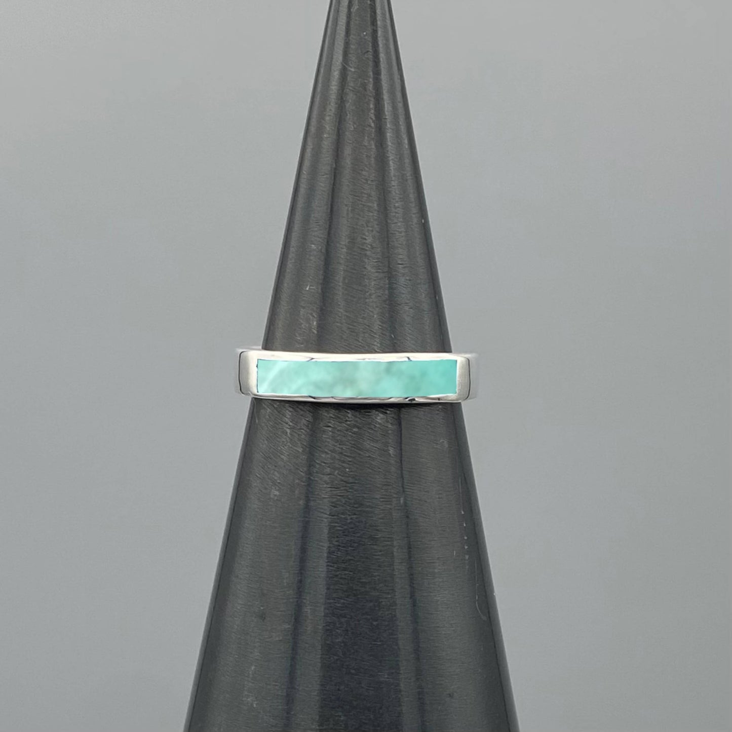 Turquoise Inlay Ring • Sterling Silver