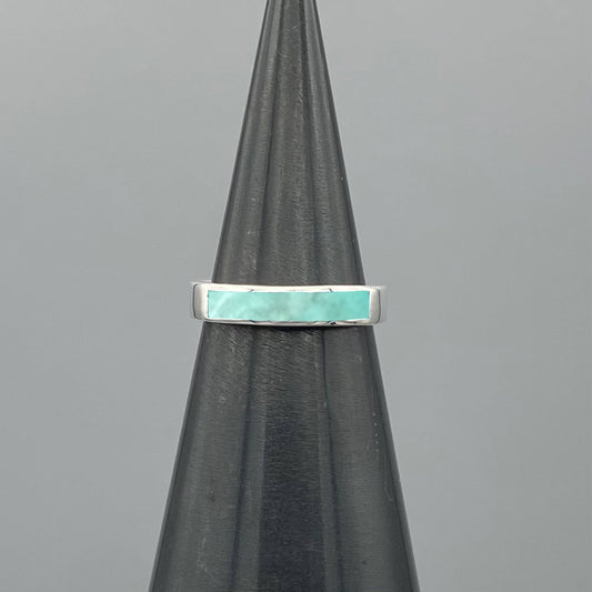 Turquoise Inlay Ring • Sterling Silver