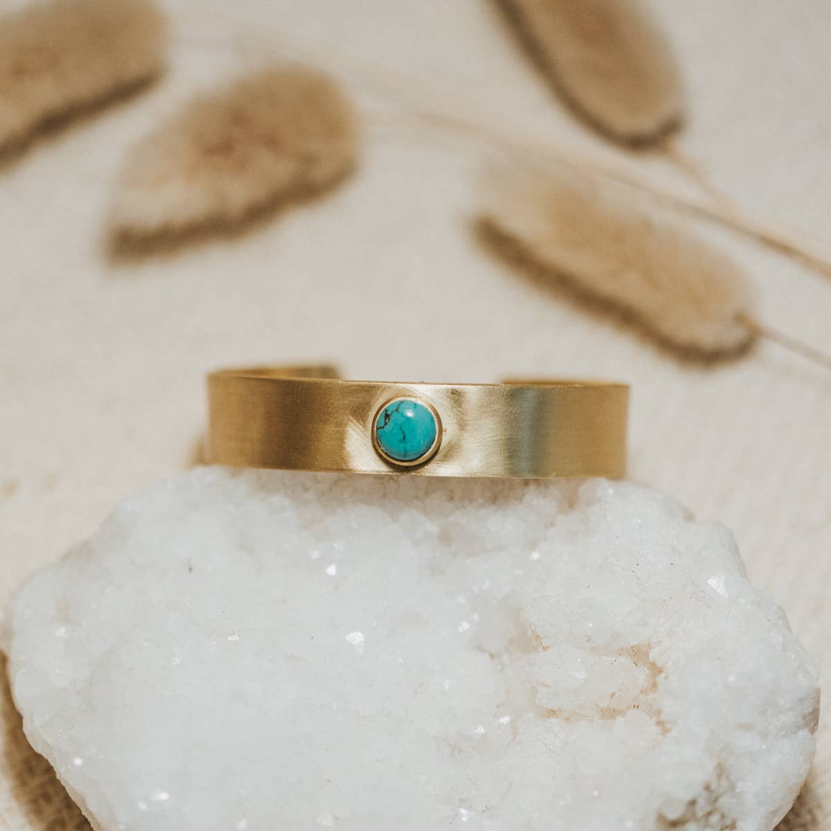 Common Form • Nile Cuff Bracelet • Brass & Turquoise