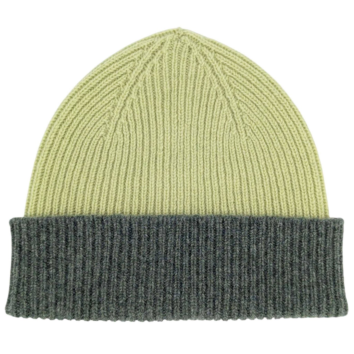 Lambswool Beanie • Two-Tone Pistachio Green