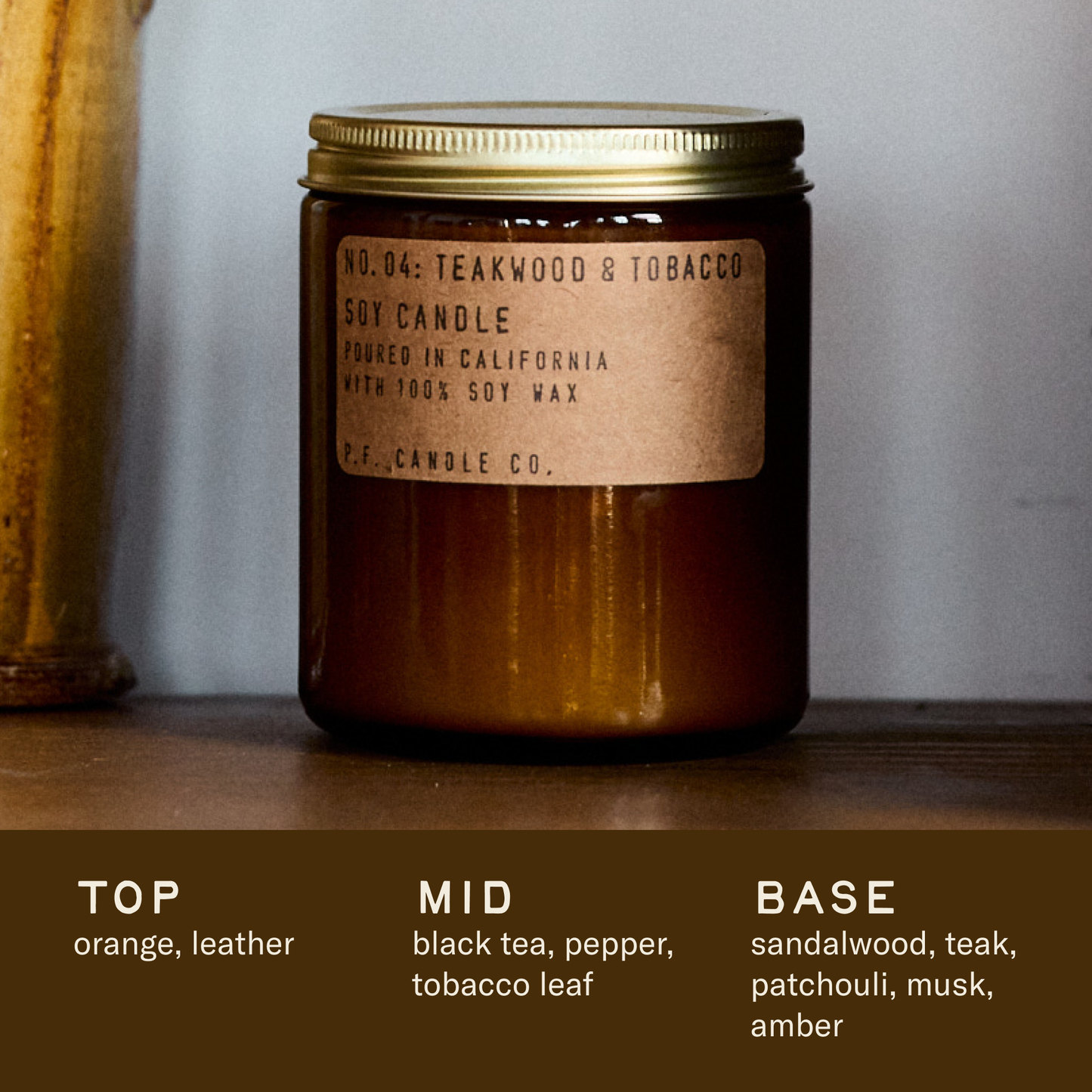P.F. Candles • Teakwood & Tobacco