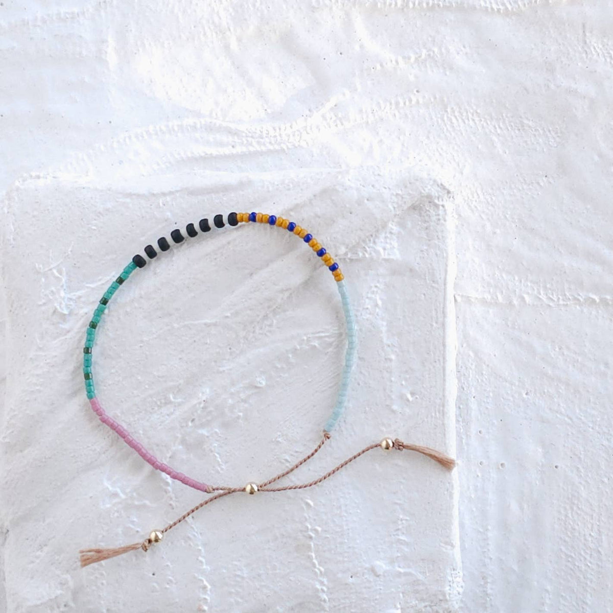Adjustable Beaded Bracelet No. 127 • Multi-Color